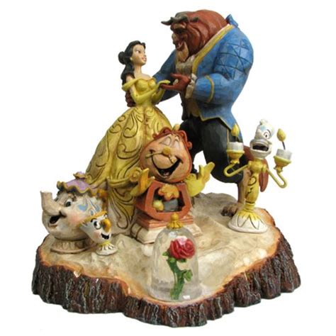 Disney Traditions Beauty And The Beast Carved Heart Statue Enesco