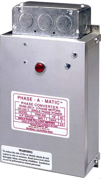 Phase A Matic Pam 300 Static Phase Converter 1 3 Hp Norman Machine Tool