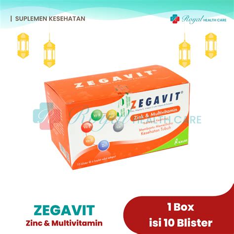 Jual Zegavit Strip 6 Tablet Multivitamin Dan Zinc Shopee Indonesia
