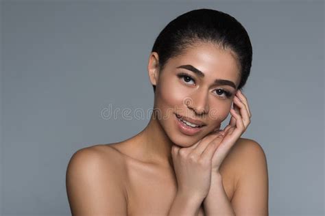 Art Nude Perfect Body Girl On The Black Background Stock Image Image Of Attractive Pretty