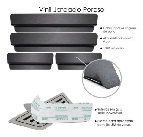 Soleiras Tiggo X Pro A O Inox Escovado Vinil E Brinde Frete Gr Tis