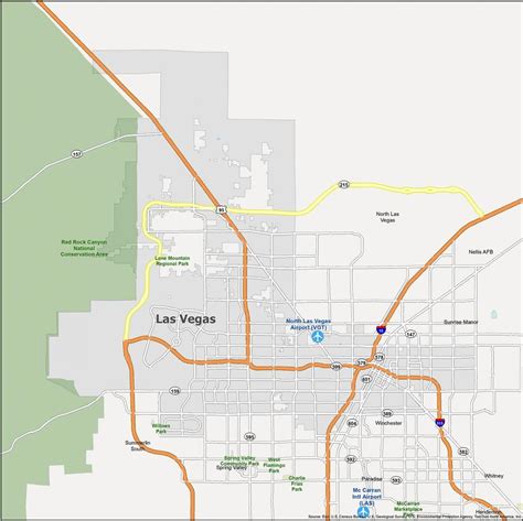 Las Vegas Map Nevada Gis Geography