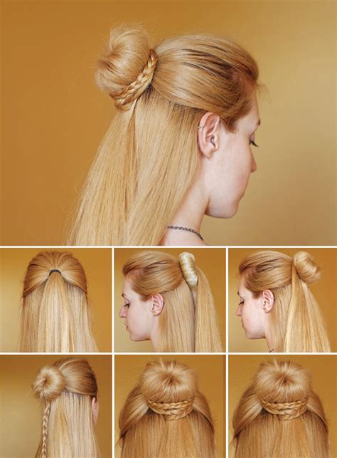 Amazing Braided Bun Roll Hairstyle Tutorials For Long Hair