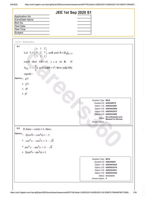 Jee Main B Arch Previous Year Question Paper With Solution Pdf Instapdf