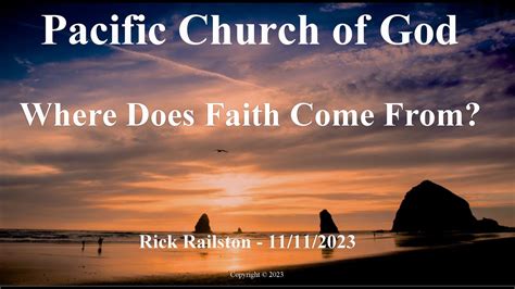 Rick Railston Where Does Faith Come From YouTube