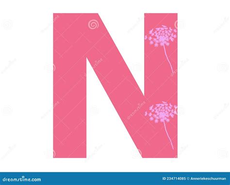 Letter N Pink