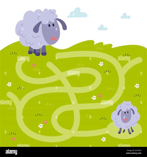 Sheep Maze Stock Vector Images Alamy
