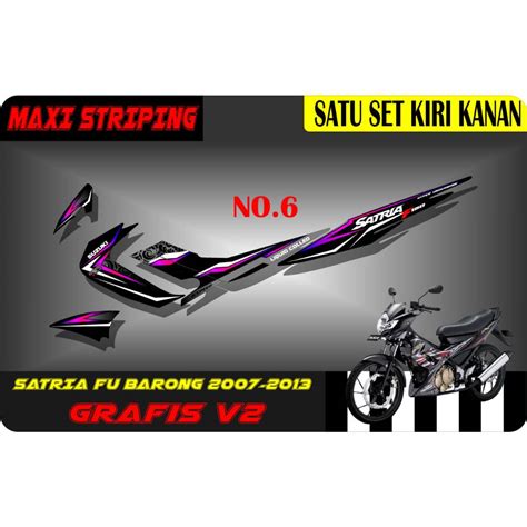 Jual Stiker Striping Suzuki Satria Fu Barong 2007 2013 Grafis V2