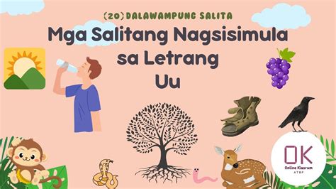 Mga Salitang Nagsisimula Sa Titik Letrang Uu 20 Dalawampung