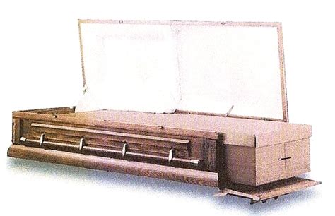 Rental Casket made from Solid Oak Construction - York Caskets