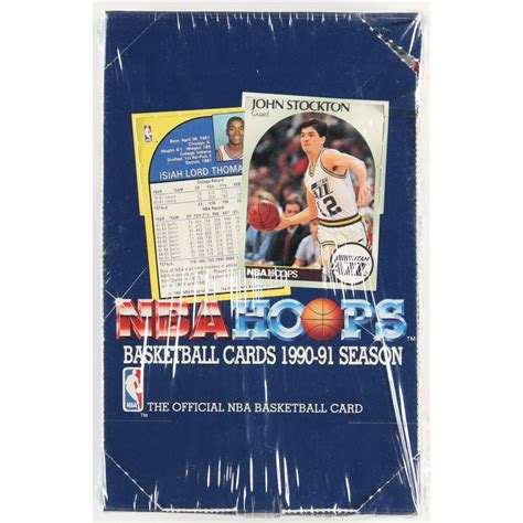 1990 91 NBA Hoops Basketball Factory Sealed Hobby Box With 36 Packs