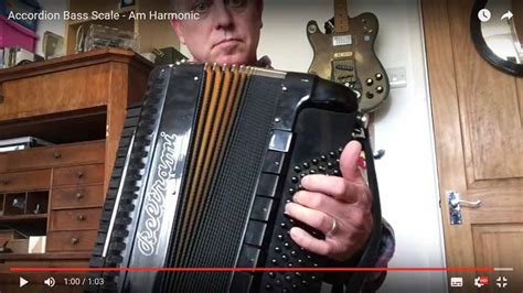 Accordion Bass Scale Harmonic Minor George Whitfield