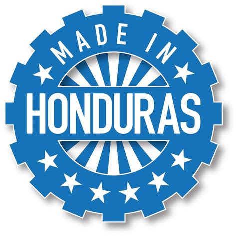 Hecho en sello de color de la bandera de honduras ilustración