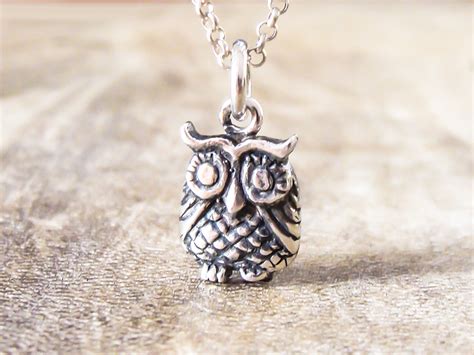 Sterling Silver Owl Charm Goldfish Jewellery Design Studio