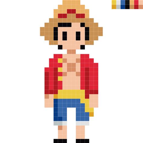 Simple Luffy Pixel Art Open To Criticism Pixelart