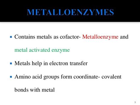 Metalloenzymes preethi