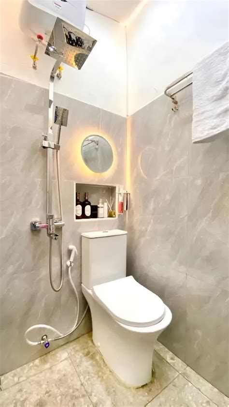 Kamar Mandi Sempit Ukuran 1x1 Meter Direnovasi Jadi Elegan Dan Cantik