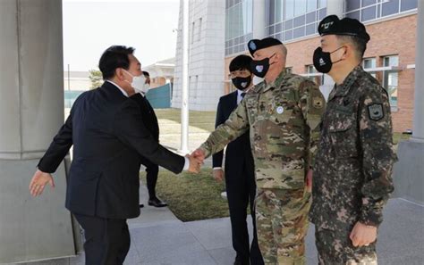 ROK President Elect Yoon Visits USAG Humphreys United States Forces