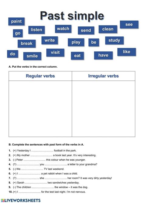 Worksheet Live Worksheets