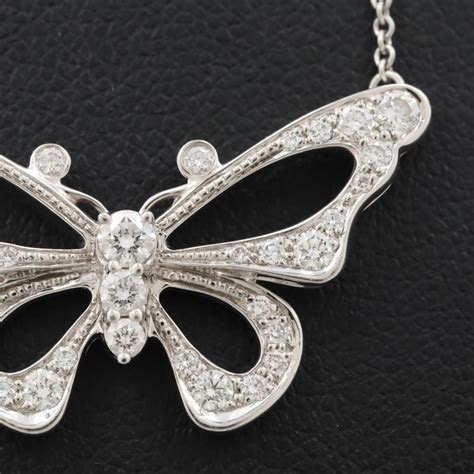 Tiffany & Co. Platinum Diamond Butterfly Pendant Necklace | EBTH