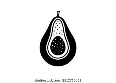 Create Avocado Silhouette Vector Illustration Stock Vector Royalty