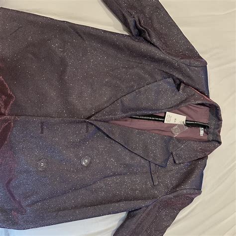 Sla The Label Paloma Purple Sparkly Blazer Size Depop