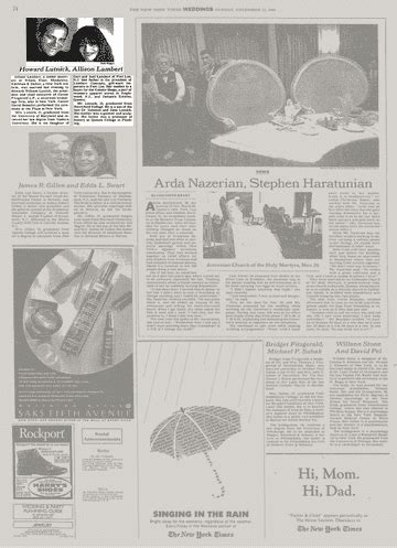 WEDDINGS; Howard Lutnick, Allison Lambert - The New York Times