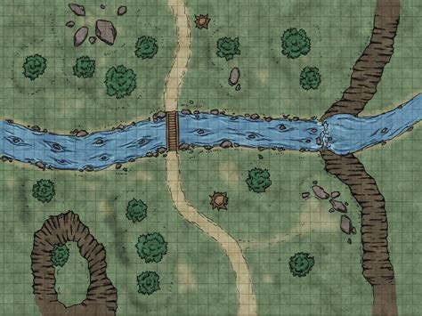 Battlemap River Crossing Unearthedarcana