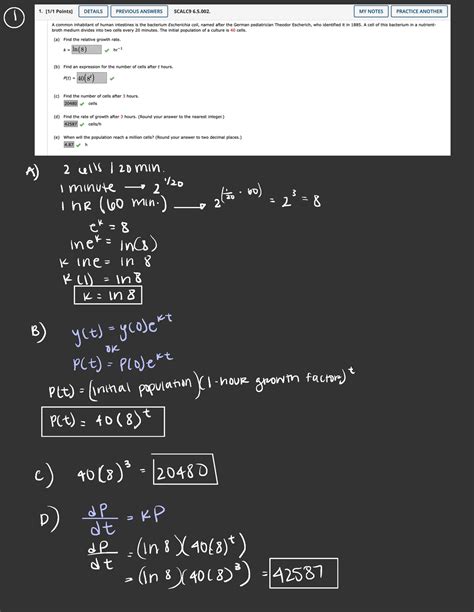 Calc 2 65 Exponential Growth And Decay I A 2 Cells 120 Min Minute