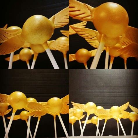 Golden Snitch Cake Pops Cheers To Bethany For The Accents Harry