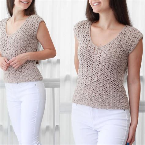 Crochet Pattern Sophia Crochet Top Pattern Women Crochet Pattern Crop