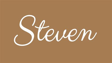 Learn How To Sign The Name Steven Stylishly In Cursive Writing YouTube