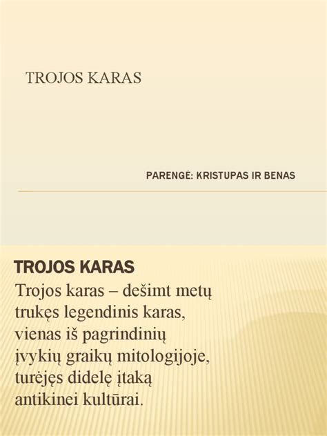 Trojos Karas | PDF