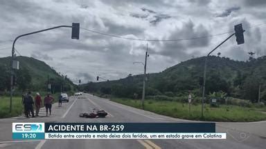 Boa Noite Espírito Santo edição regional Batida entre carreta e moto