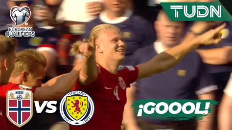 GOOL de Haaland Apareció EL ANDROIDE Noruega 1 0 Escocia UEFA