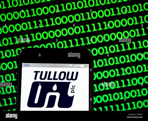 In This Photo Illustration A Tullow Oil Plc Logo Seen Displayed On A