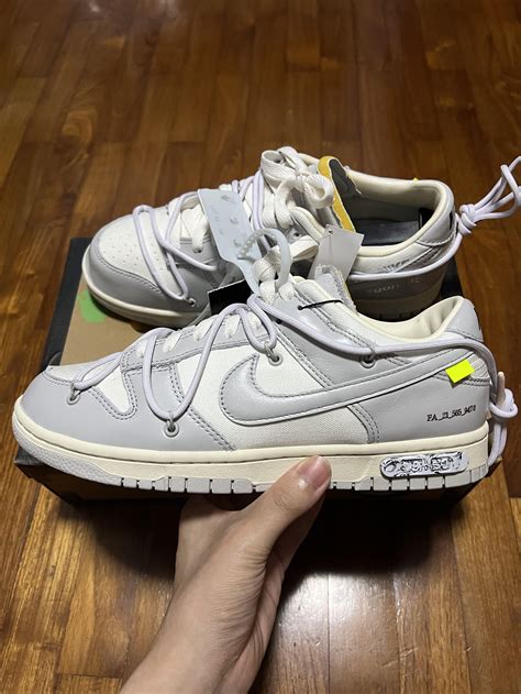 Nike Dunk Low Off White Lot 49 Men S Fashion Footwear Sneakers On