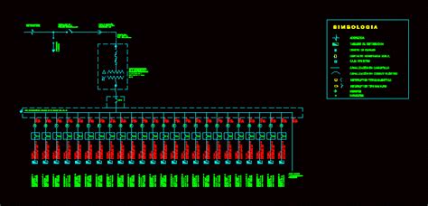 Diagrama Elétrico Unifilar No Autocad Biblioteca Cad