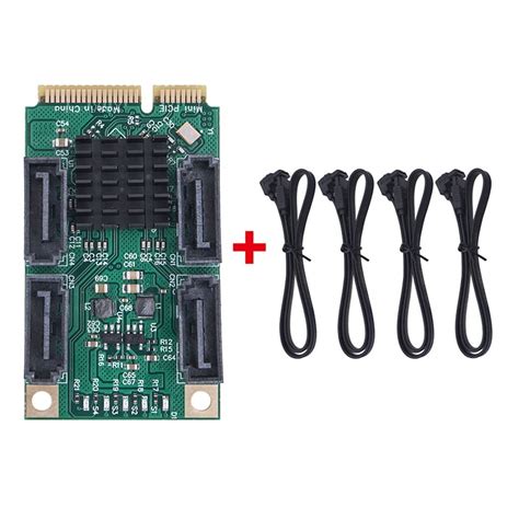 Mini PCI-E SATA 4 Port SATA III 6G Mini PCI Express Controller Card ...