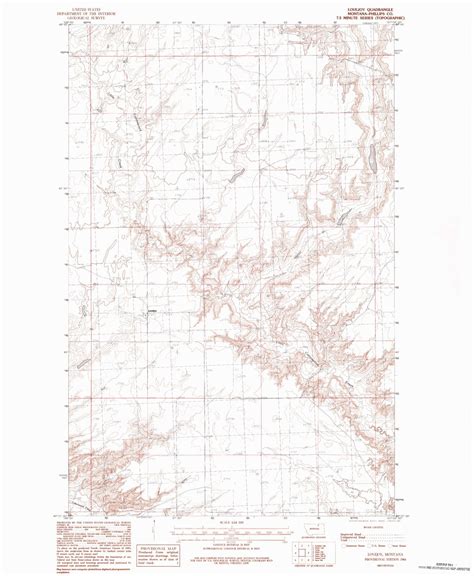 Classic Usgs Lovejoy Montana 7 5 X7 5 Topo Map Mytopo Map Store