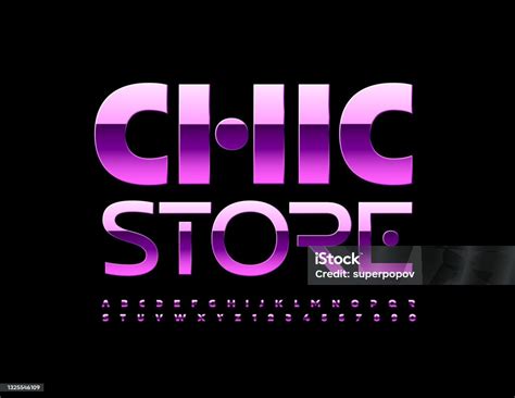 Vector Bright Banner Chic Store Huruf Dan Angka Alfabet Premium