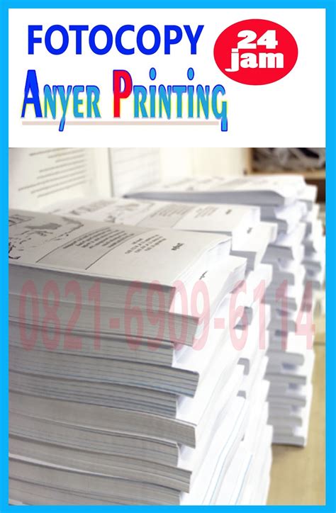 Jasa Fotocopy Buku Murah Express Rawamangun Anyer Printing