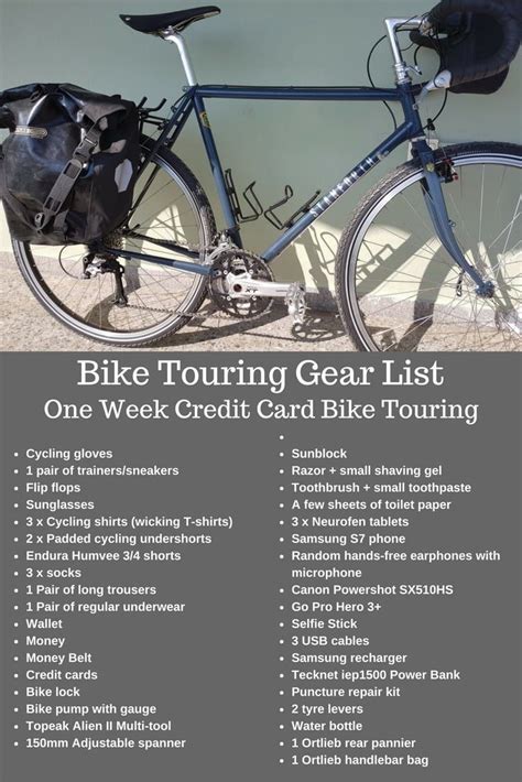 Credit Card Bike Touring Lightweight Cycle Touring Kit Tips Artofit