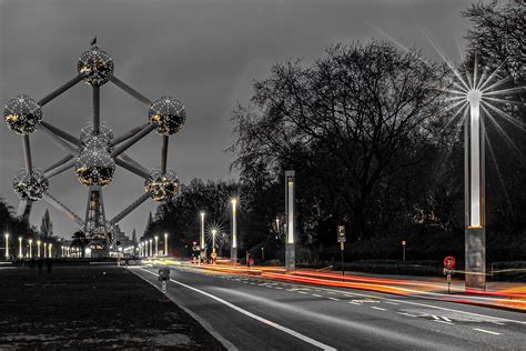 Atomium at night, Belgium