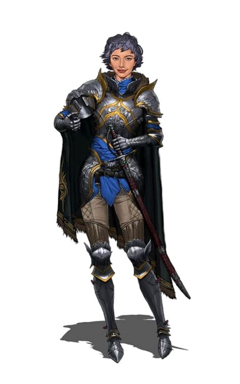 Female Human Knight Fighter Champion Pathfinder 2e Pfrpg Dnd Dandd 35