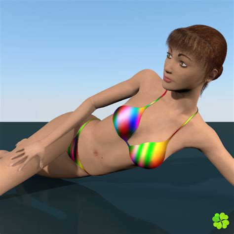 D Model Bikini Low Poly Woman VR AR Low Poly CGTrader