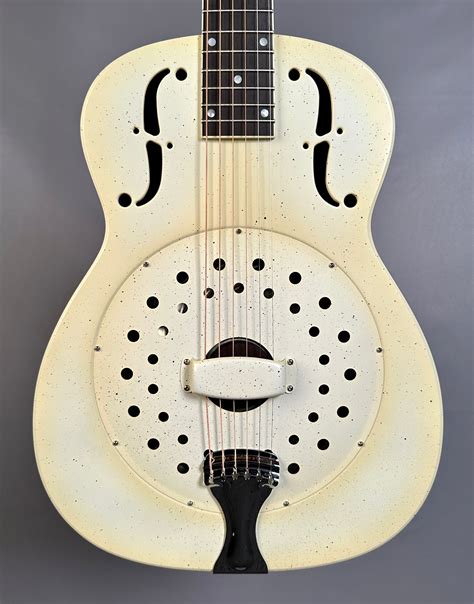 National Collegian Chipped Ivory Vintage Dobro Resophonic Acoustic Guitar