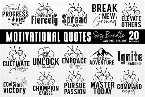 Motivational Quotes Svg Bundle Graphic By Craftart · Creative Fabrica