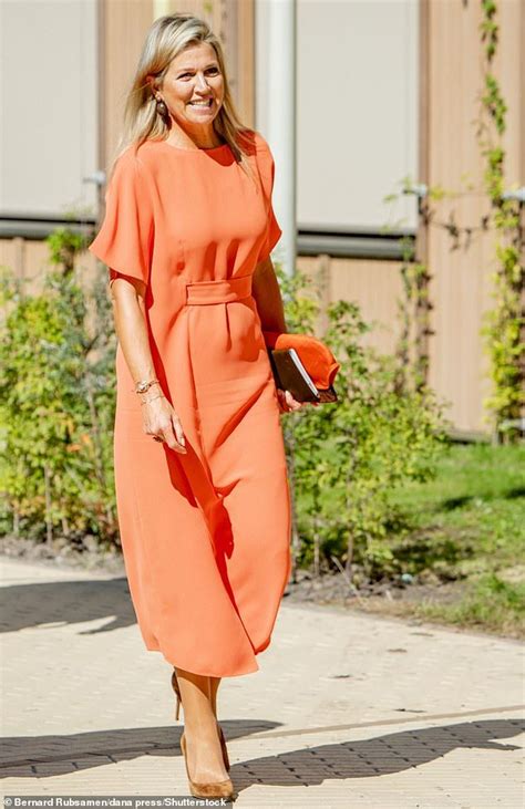 Queen Maxima Of Netherlands Stuns In Coral As She Attends Charity Talk Artofit