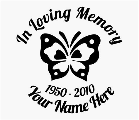 In Loving Memory Of Loving Memory Butterfly Decals Hd Png Download